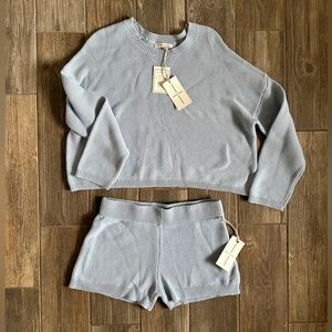 NWT| Moon & Madison | 2 piece Set, Light Blue Knit - M
